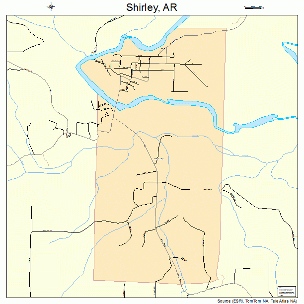 Shirley, AR street map