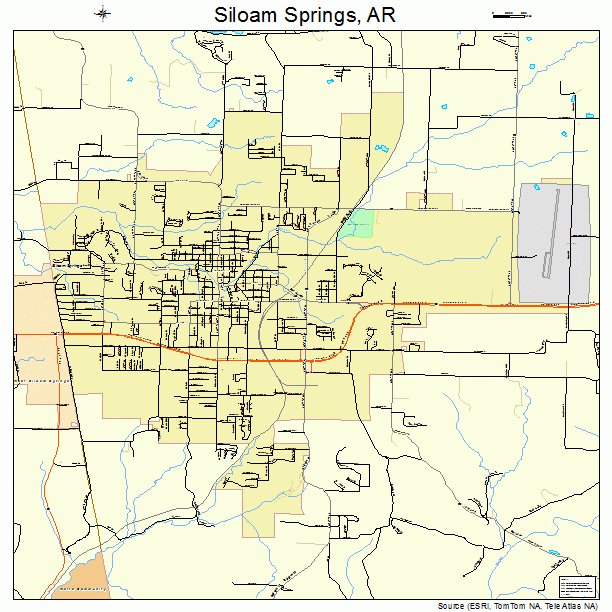 Siloam Springs, AR street map