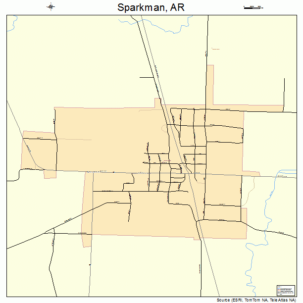 Sparkman, AR street map