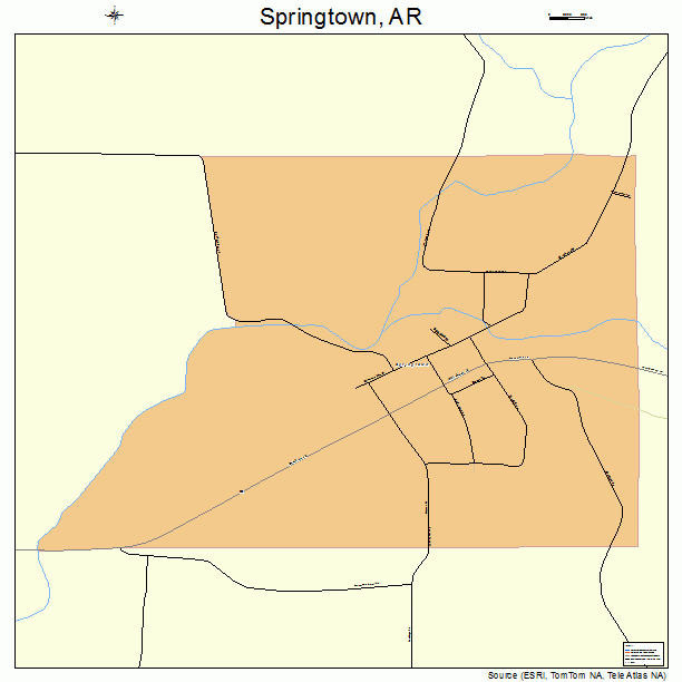 Springtown, AR street map