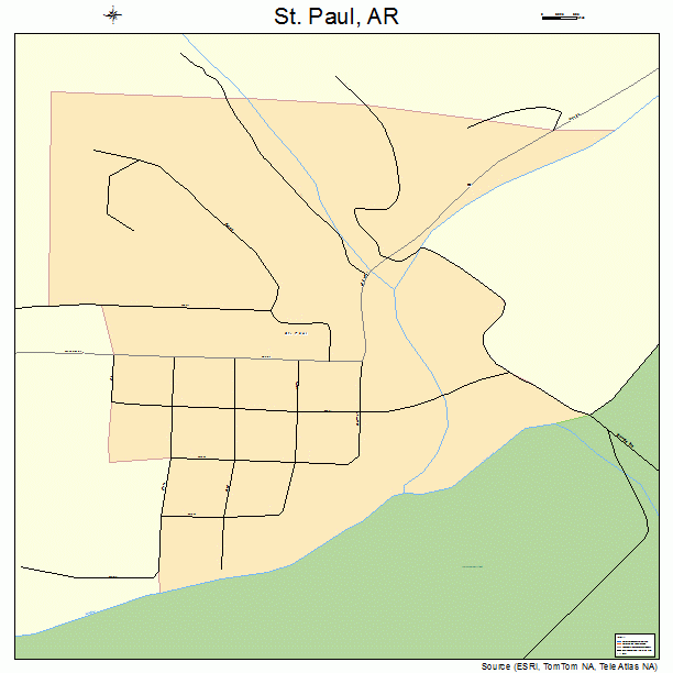St. Paul, AR street map