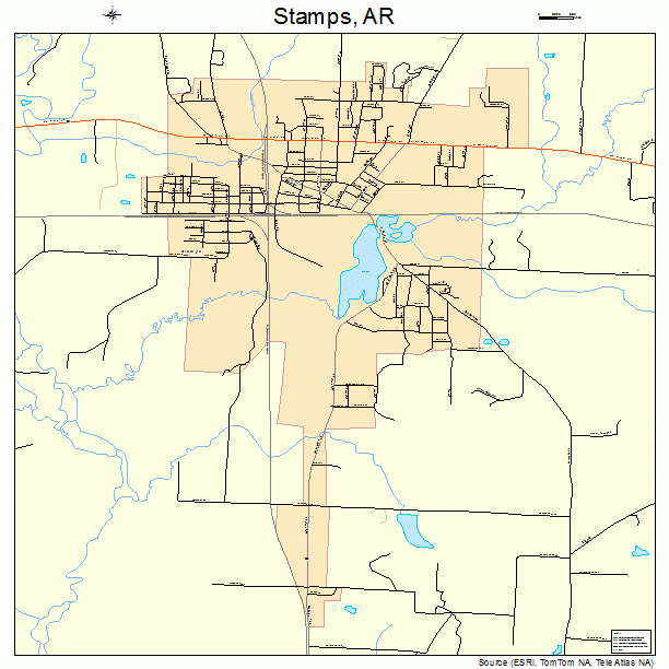Stamps, AR street map