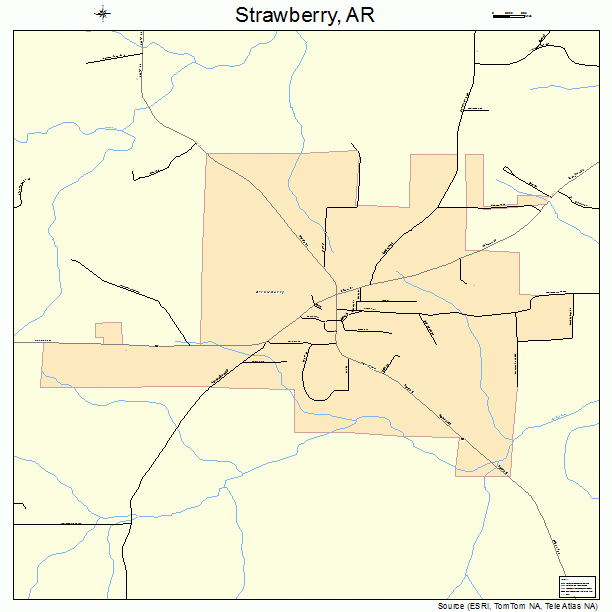 Strawberry, AR street map