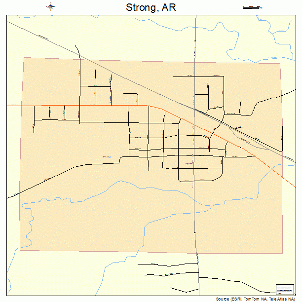 Strong, AR street map