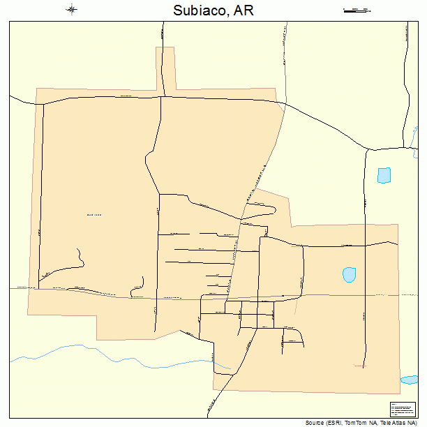 Subiaco, AR street map