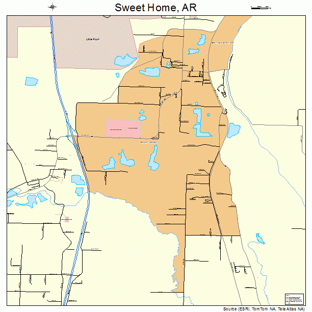 Sweet Home, AR street map