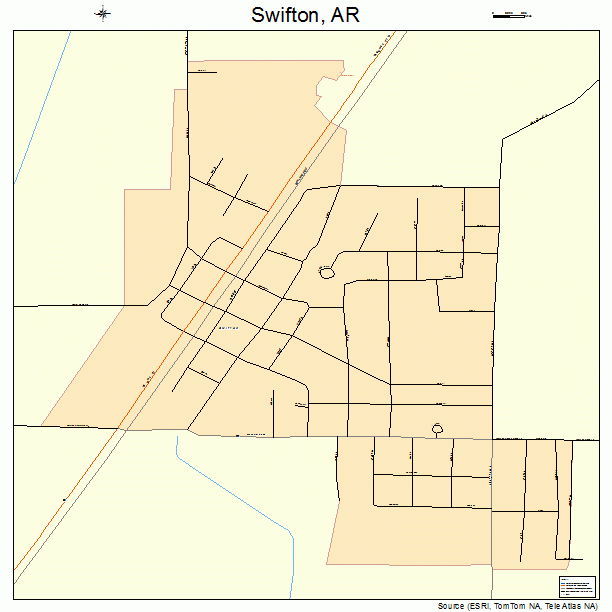 Swifton, AR street map