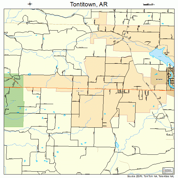 Tontitown, AR street map