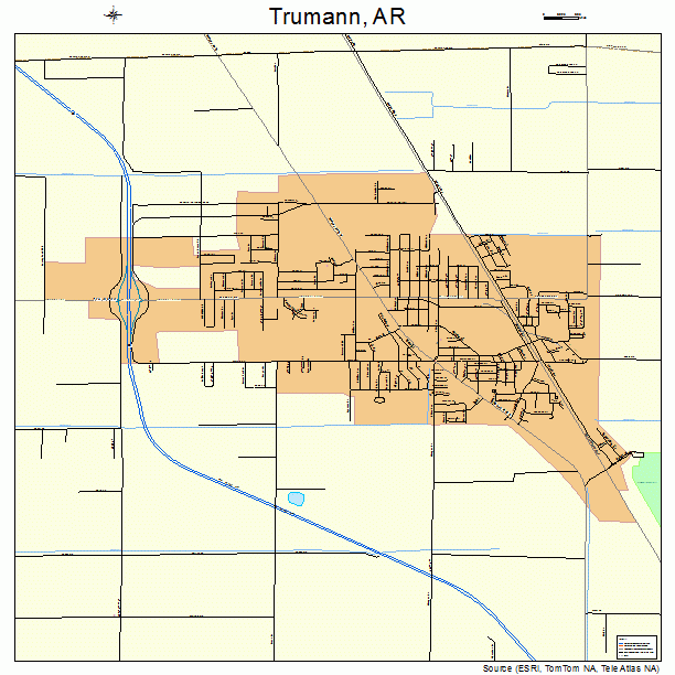 Trumann, AR street map