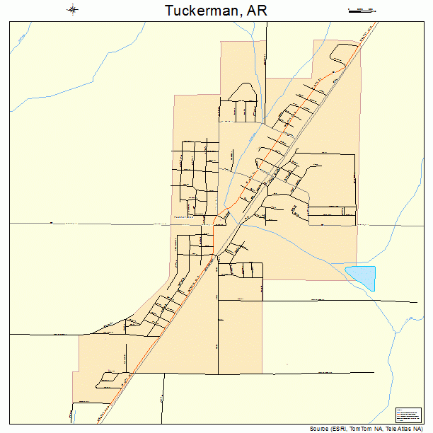 Tuckerman, AR street map