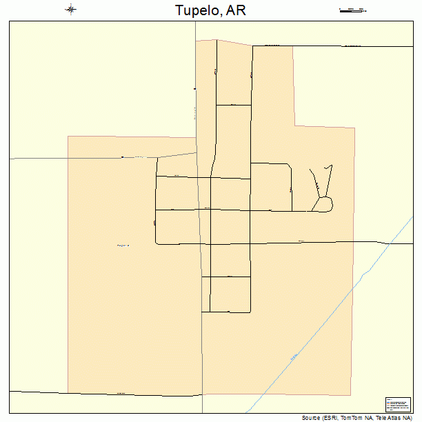 Tupelo, AR street map