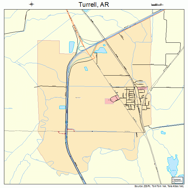 Turrell, AR street map