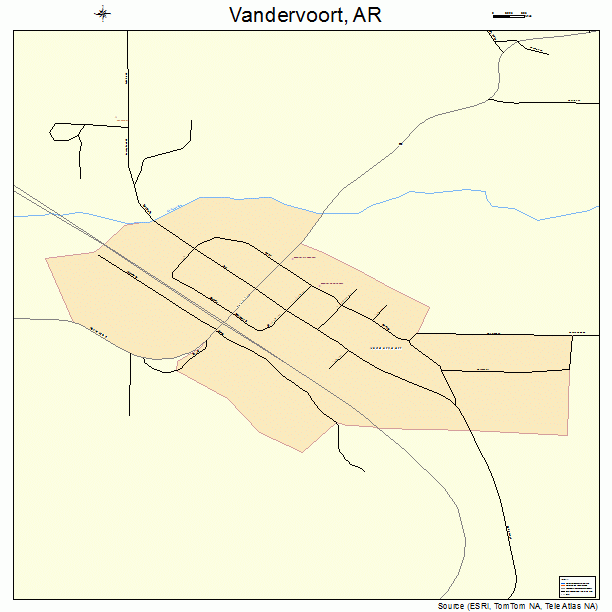 Vandervoort, AR street map