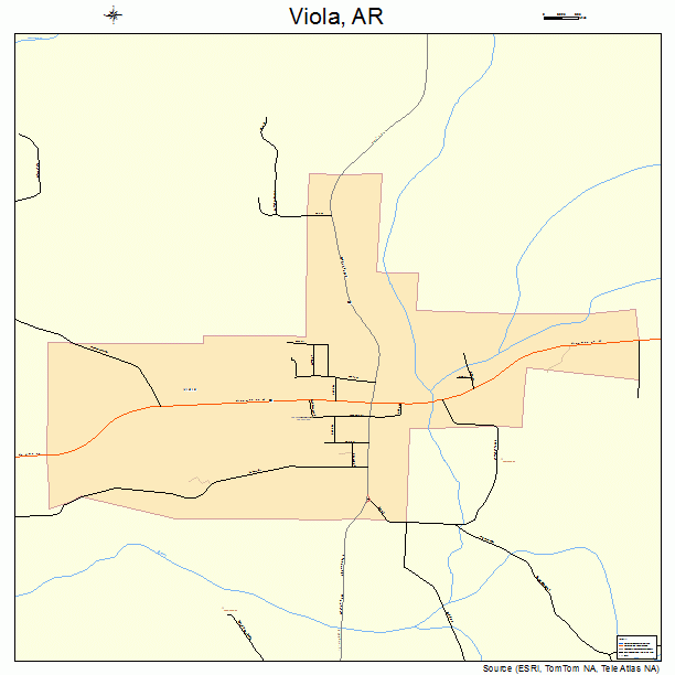 Viola, AR street map