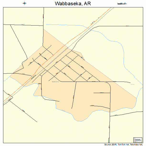 Wabbaseka, AR street map