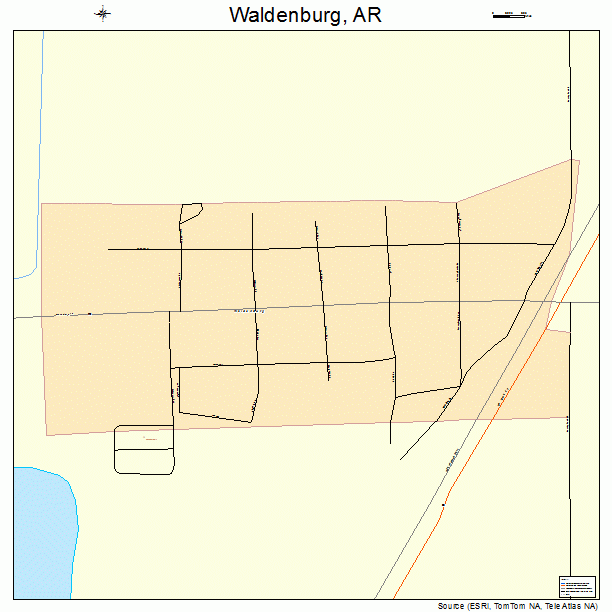 Waldenburg, AR street map