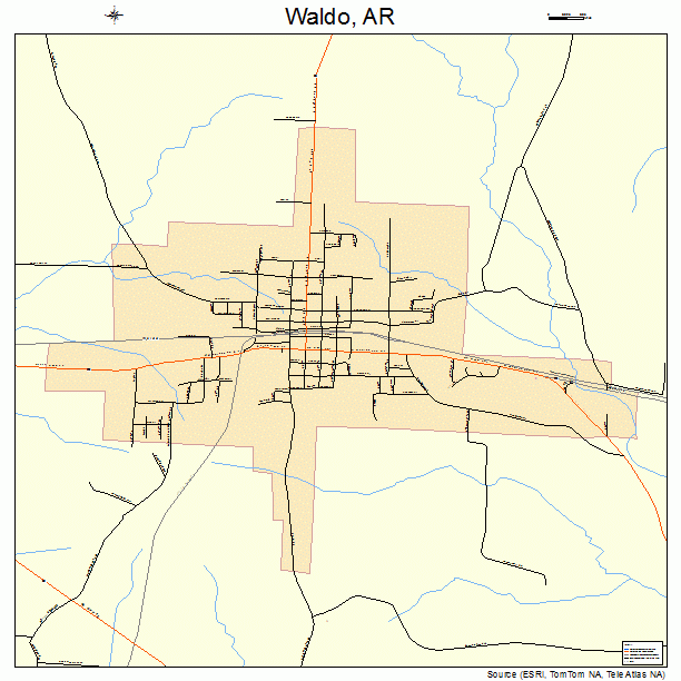 Waldo, AR street map