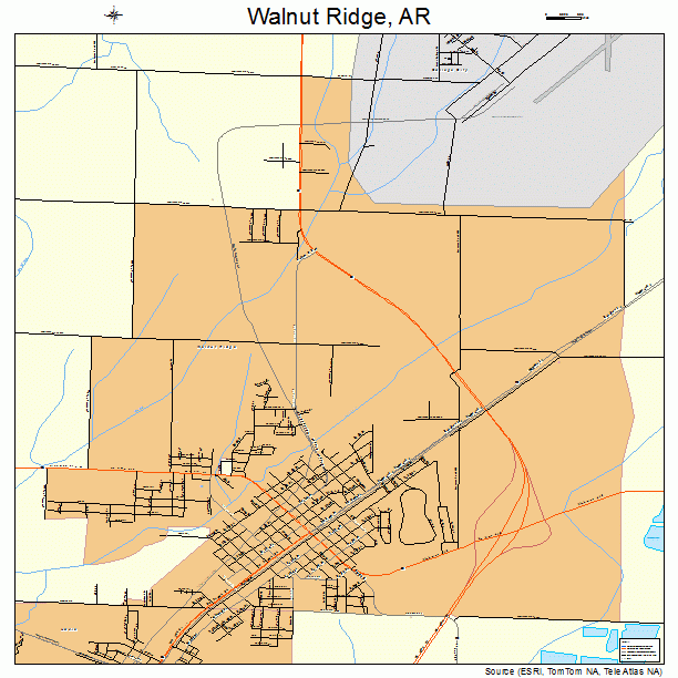 Walnut Ridge, AR street map