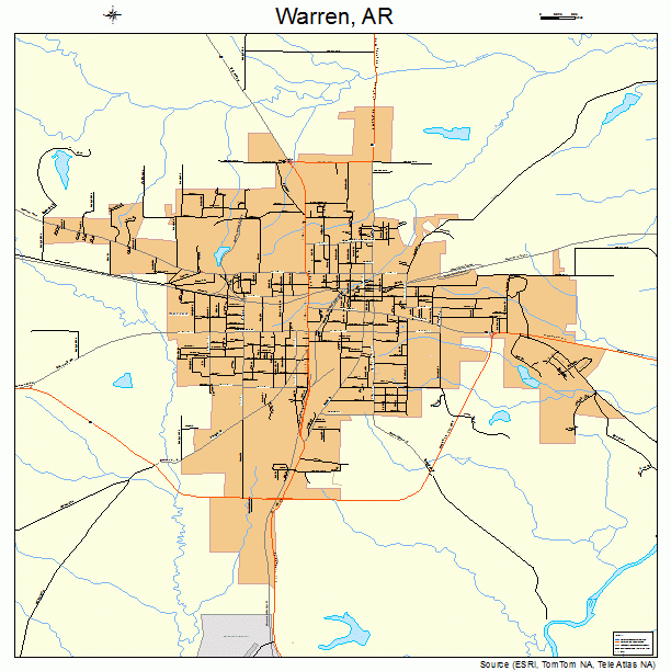 Warren, AR street map