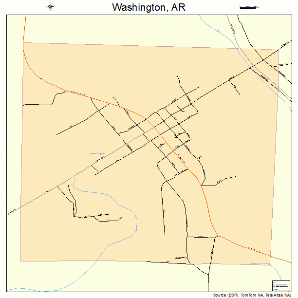 Washington, AR street map