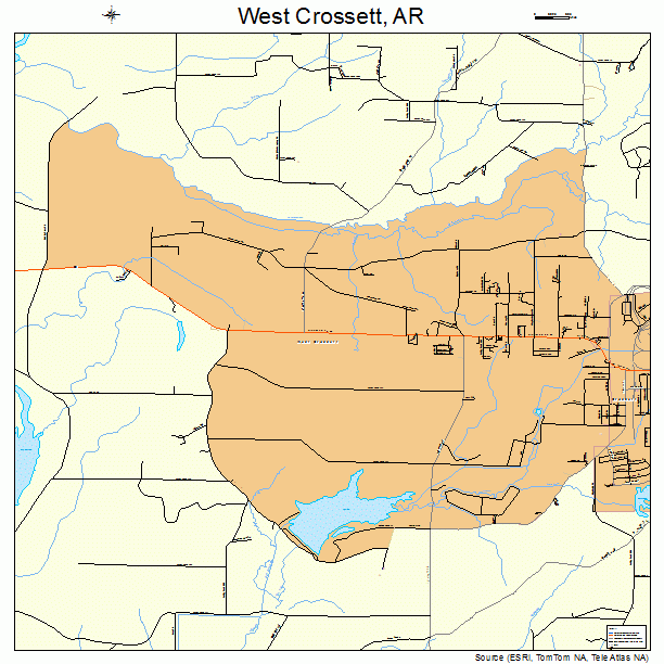 West Crossett, AR street map