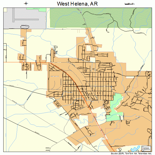 West Helena, AR street map