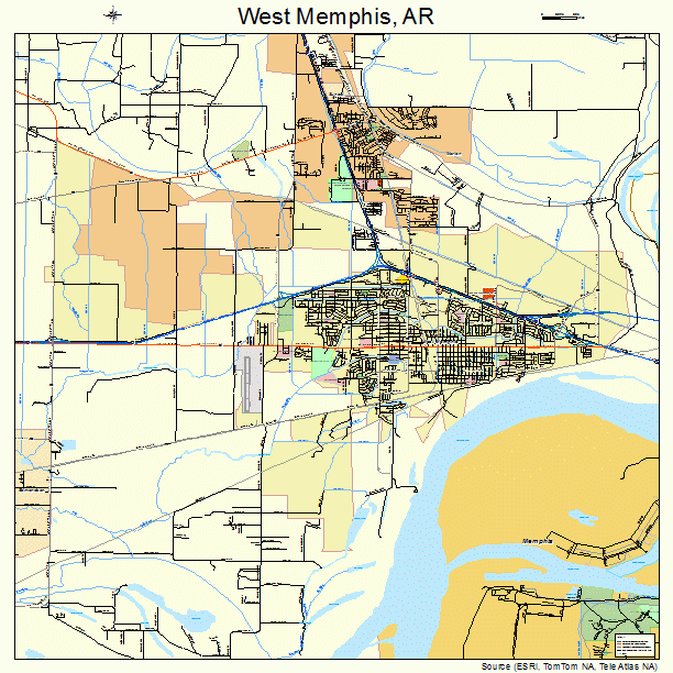 West Memphis, AR street map
