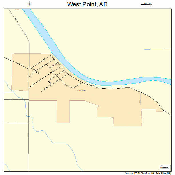 West Point, AR street map