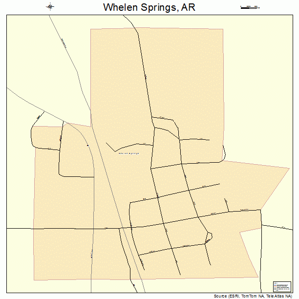 Whelen Springs, AR street map