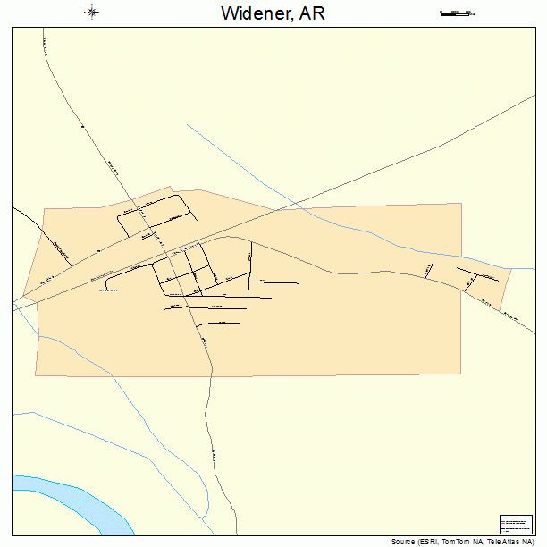 Widener, AR street map