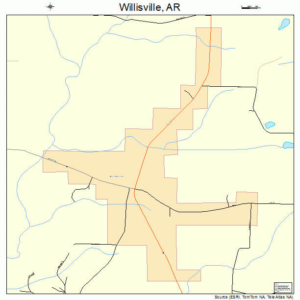 Willisville, AR street map