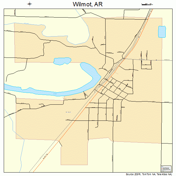 Wilmot, AR street map