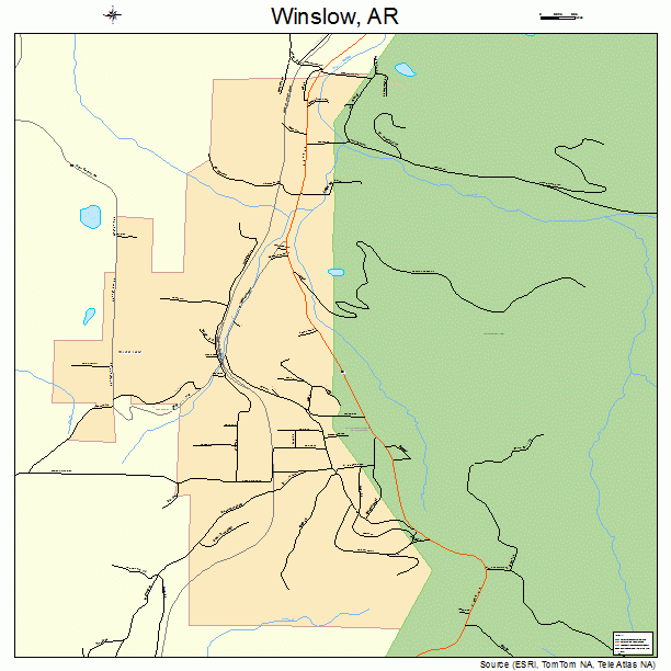 Winslow, AR street map