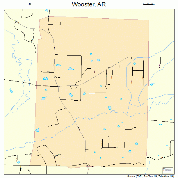 Wooster, AR street map