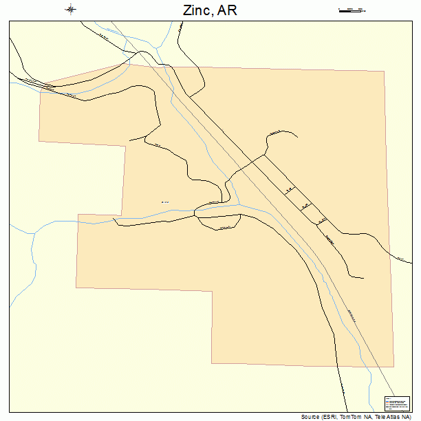 Zinc, AR street map