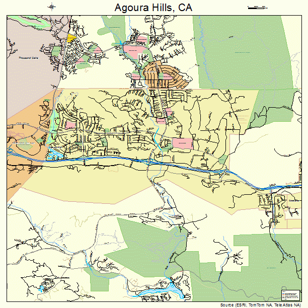 Agoura Hills, CA street map