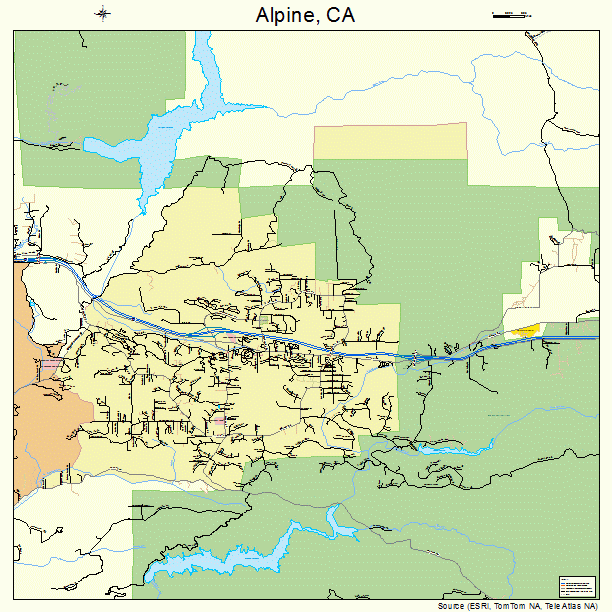 Alpine, CA street map