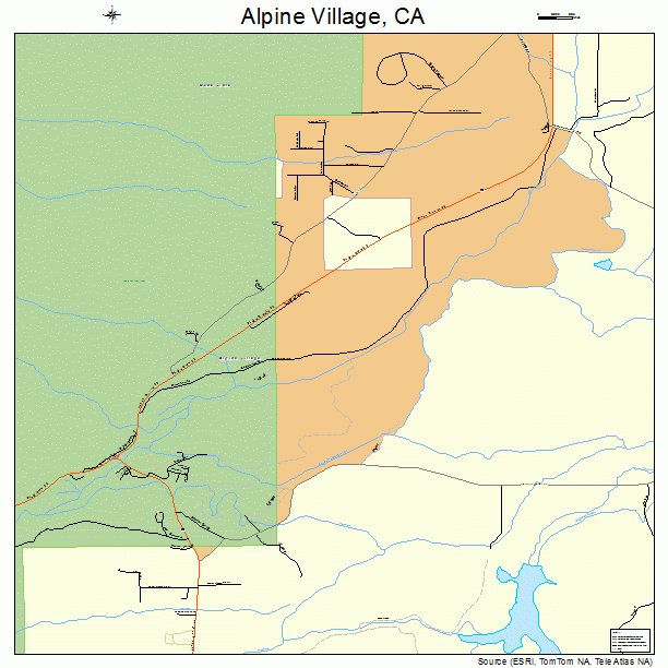 Alpine Village, CA street map