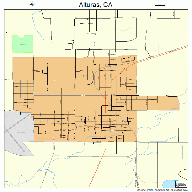 Alturas, CA street map