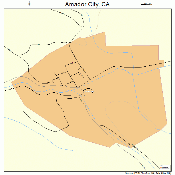 Amador City, CA street map