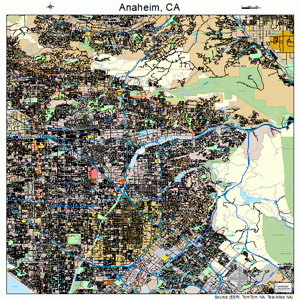 Anaheim, CA street map