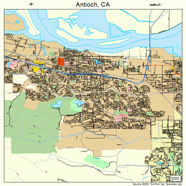 Antioch, CA street map
