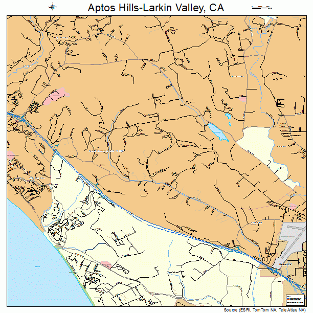 Aptos Hills-Larkin Valley, CA street map