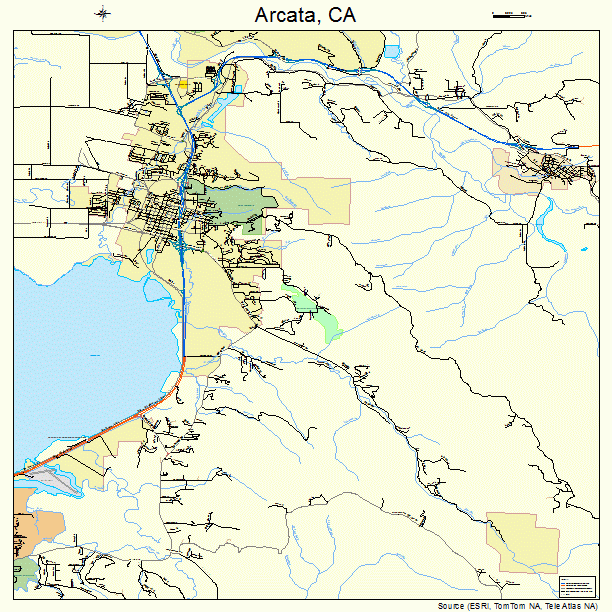 Arcata, CA street map