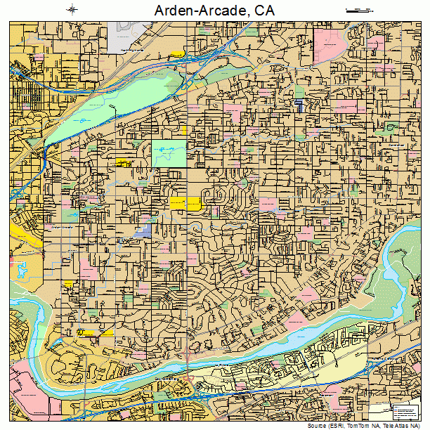 Arden-Arcade, CA street map