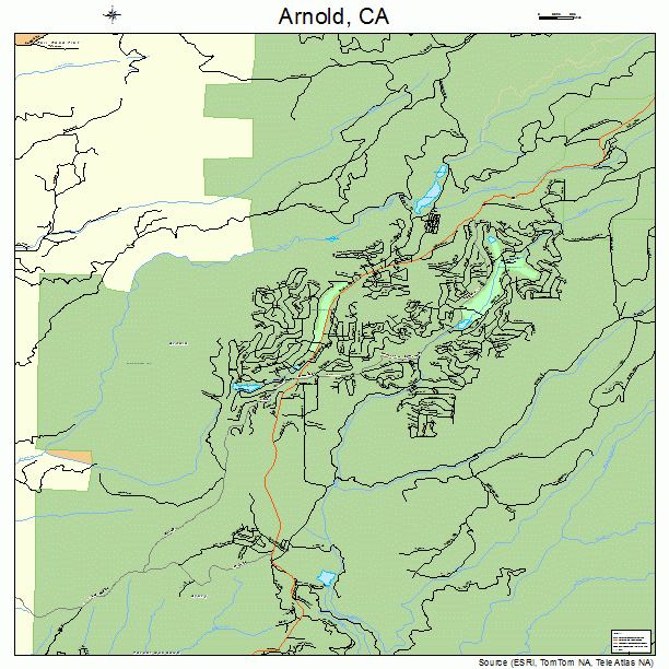 Arnold, CA street map