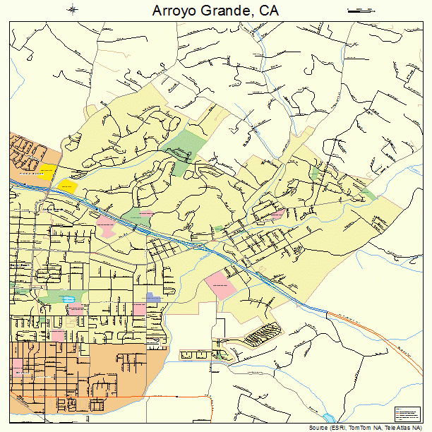 Arroyo Grande, CA street map