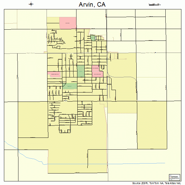 Arvin, CA street map