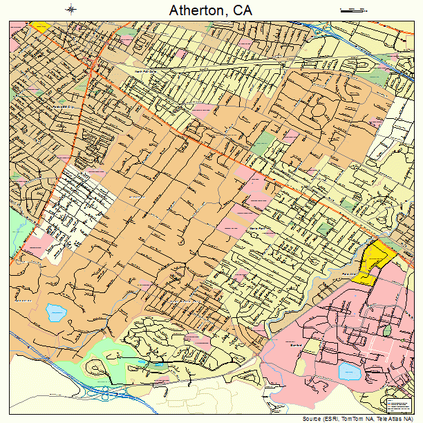 Atherton, CA street map