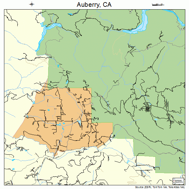 Auberry, CA street map